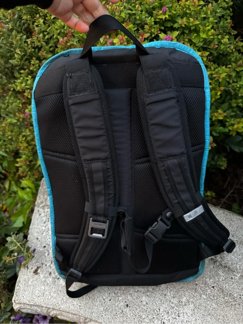 Timbuk2 Parkside Laptop Bright Teal and Royal Blue Backpack w Bottle Opener